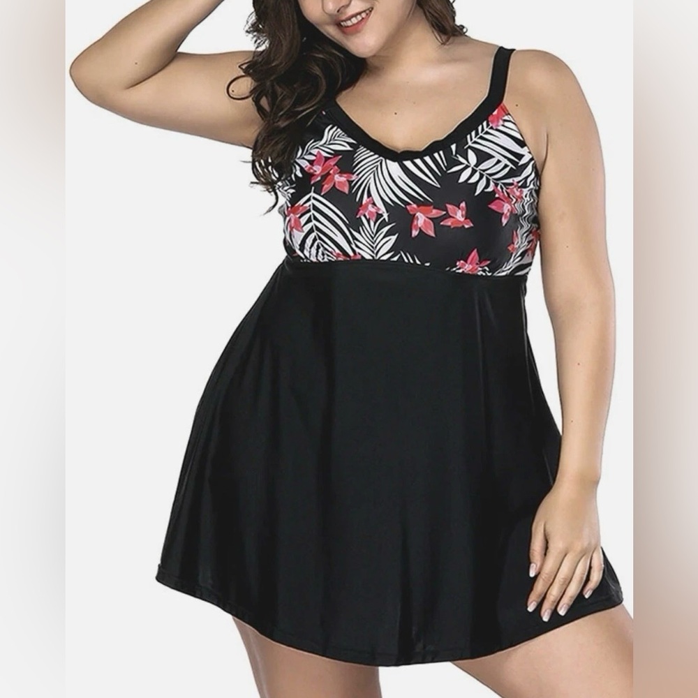 Hawaiian 1 piece Swim Dress Swimsuit XL New